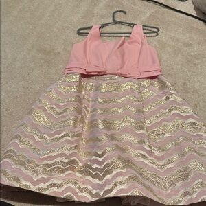 Girls Lilly Pulitzer dress, pink and gold! Beautiful, great used condition